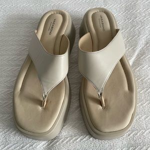 Platform leather sandals